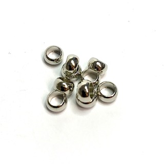 CCB beads, 4x6 mm. silver color.10 pcs.