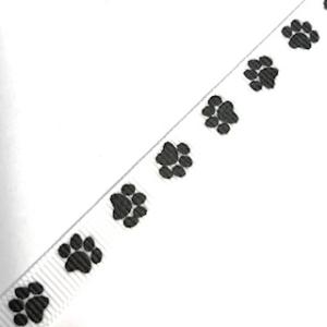 1 m. Textile tape, 9 mm, paws