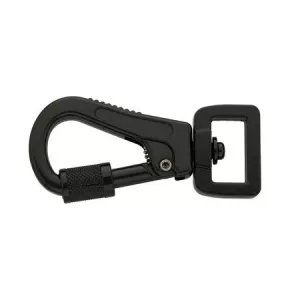Leash Snap Hook with Bayonet Lock 57/15 mm. Black.