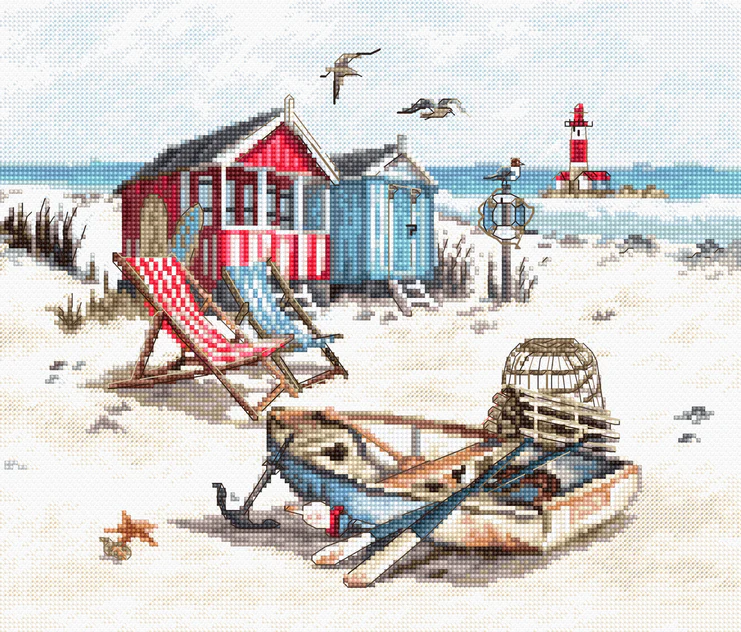 Embroidery kit Beach 26x22 cm.