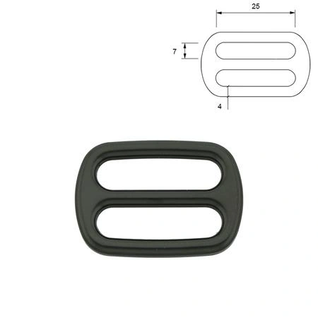 Tri-Glides 25 mm. svarta 2-pack.