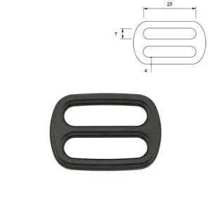 Tri-Glides 25 mm. svarta 2-pack.