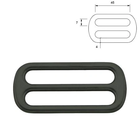 Tri-Glides 45 mm. 2-pack. Black