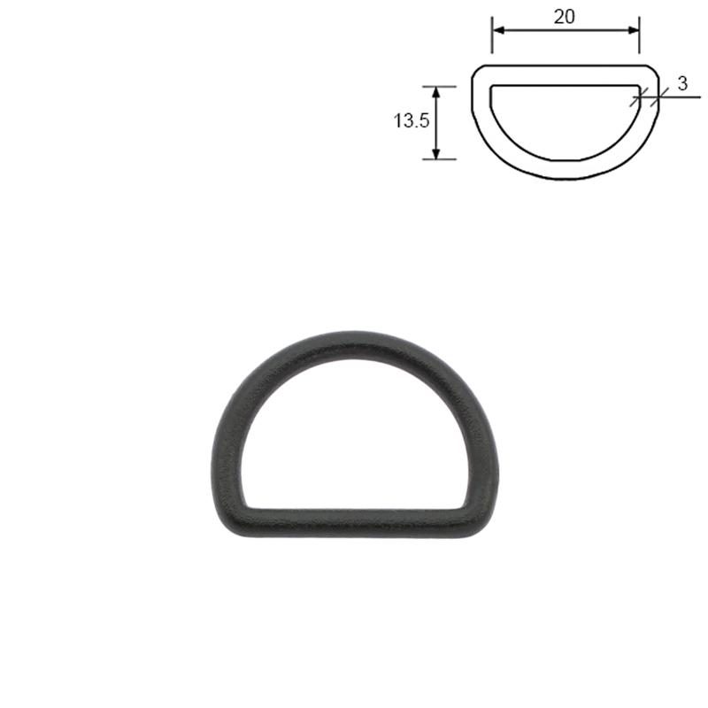 D-ring 20 mm. Acetal 10-pack.