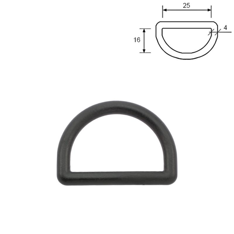 D-ring 25 mm. Acetal 10-pack.