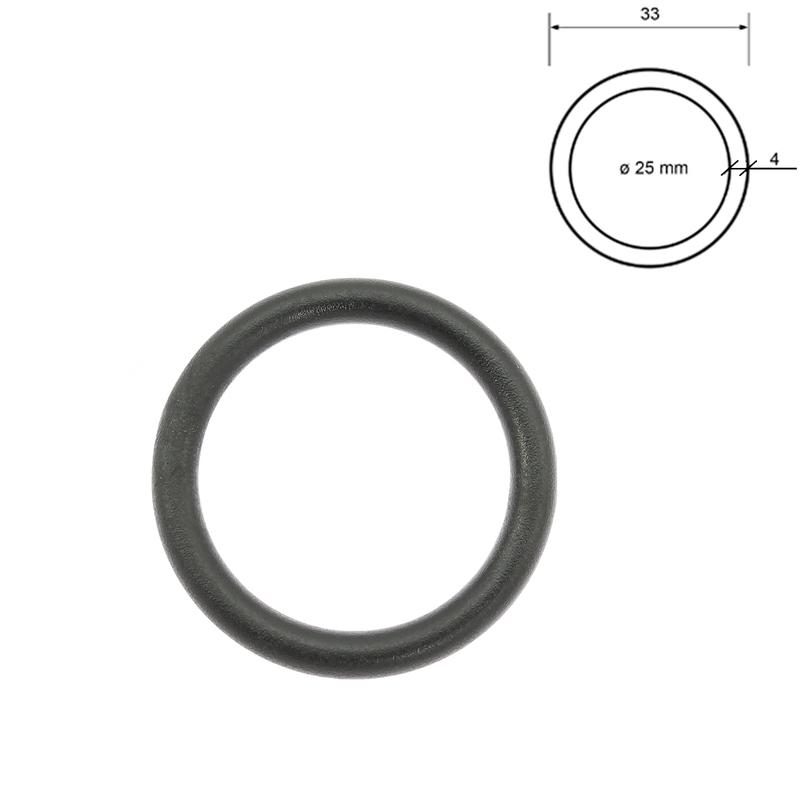 O-rings, 25 mm, black acetal, 10 pcs