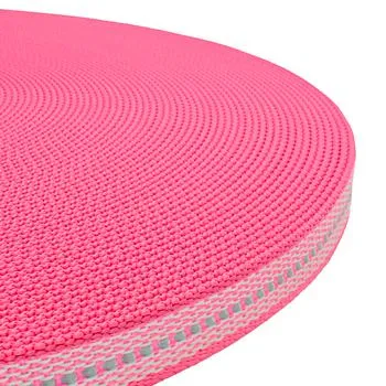 Webbing 20 mm. Reflex Antiglid Pink/White