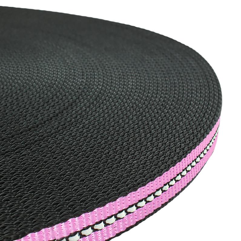 Webbing 10 mm. Reflex Antiglid Pink