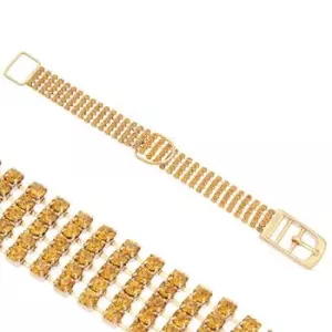 Hund/Katt halsbandsdel rhinestone. mässing.