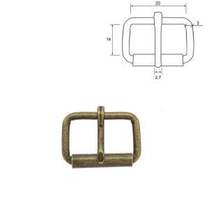Spänne 20 mm. Antik Mässing 2-pack.