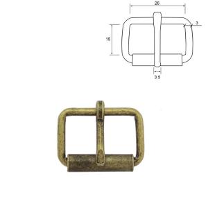 Spänne 26 mm. Antik Mässing 2-pack.