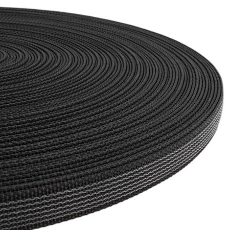 Webbing 15 mm. Antiglid Black.