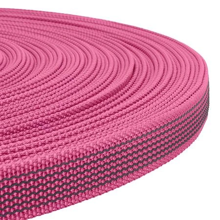 Webbing 15 mm. Antiglid Neon Pink/sv