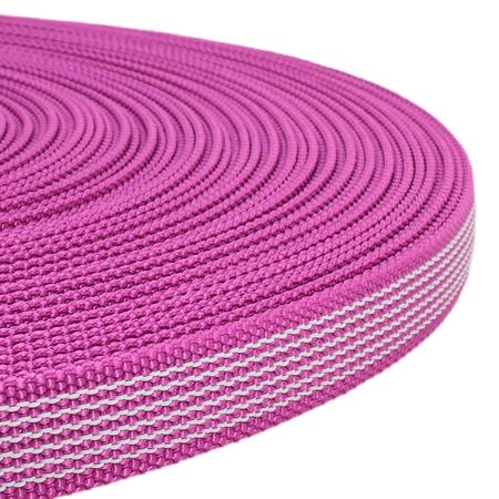 Webbing 20 mm. Antiglid Pink / white