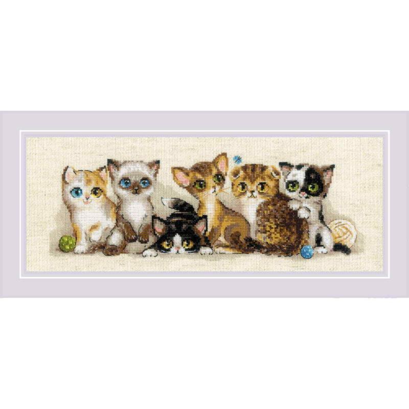 Broderi kit "KITTENS" 40x15 cm.