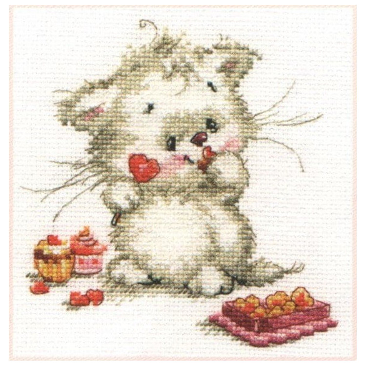 Embroidery Kit Sweet Candy 13x13 cm.
