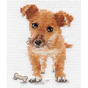 Broderi kit "Puppy" 8x9 cm.