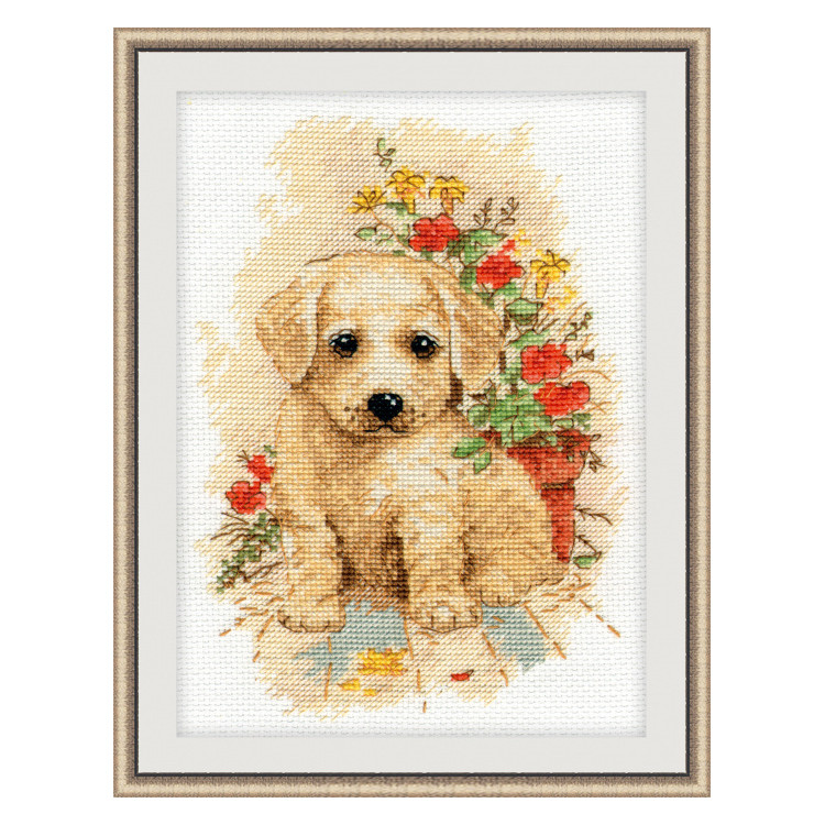 Embroidery kit "My Puppy" 13x19 cm.