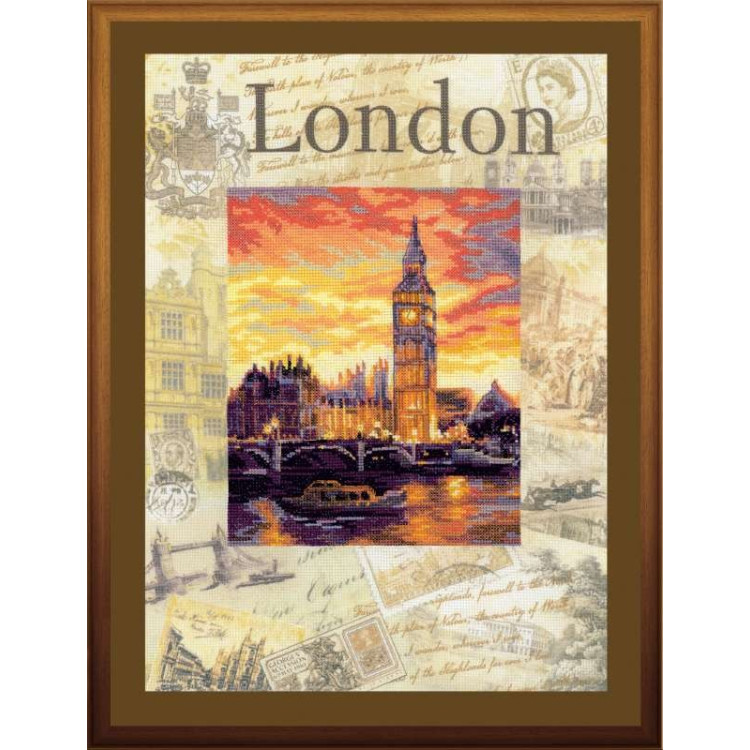 Broderi kit LONDON 30x40 cm.