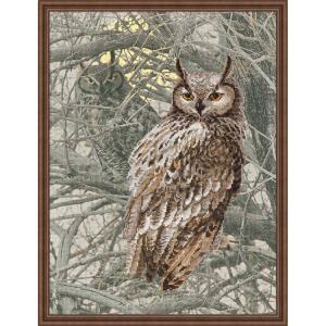 Embroidery Kit "EAGLE OWL" 30x40 cm.