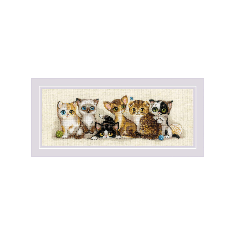 Broderi kit "KITTENS" 40x15 cm.