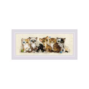 Embroidery Kit "KITTENS" 40x15 cm.