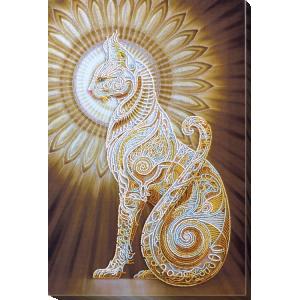 Pärlbroderi "Kit Bast" 31x47 cm.