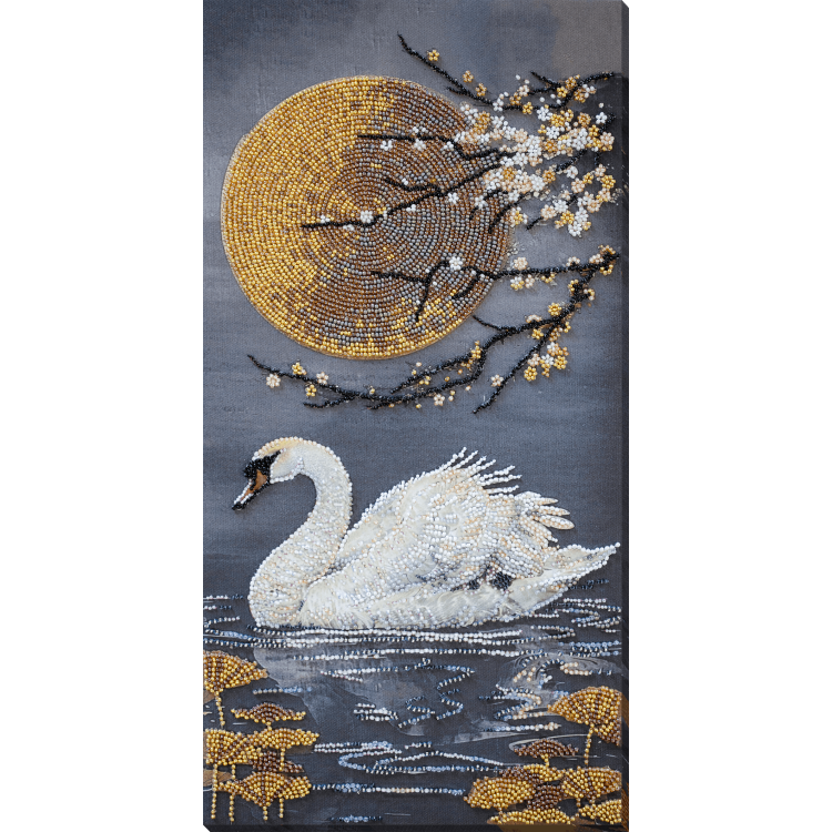 Pärlbroderi "When the Soul Blooms" 20x40 cm.
