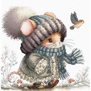 Broderi kit "Fairytale Mouse" ca. 21x20 cm.