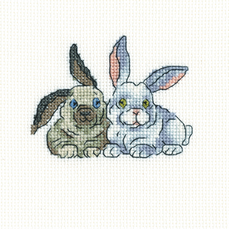 Embroidery kit "Brer Rabbits" 11x9 cm.