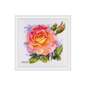 Embroidery Kit  "ROSE" 15x15 cm.