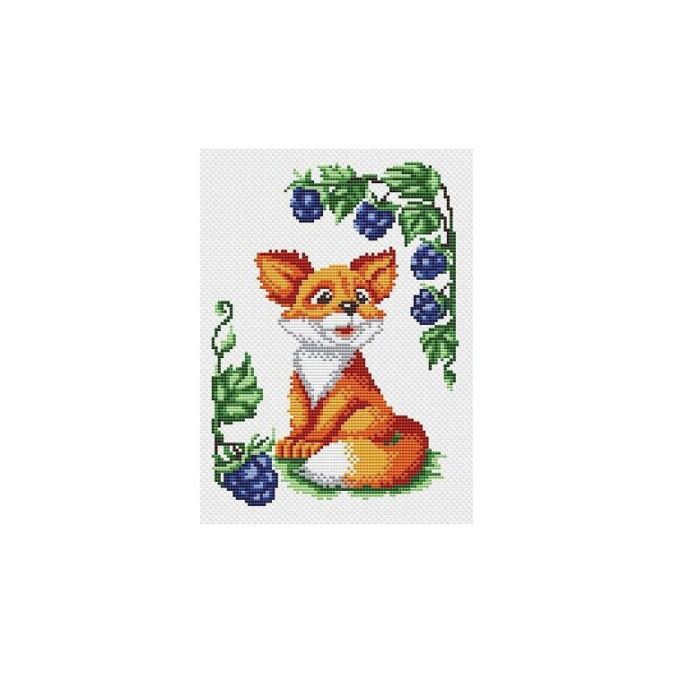 Embroidery Kit Printed  "Fox" 30x21 cm.