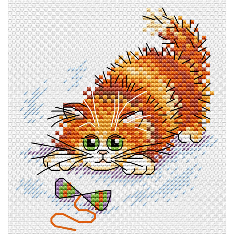 Embroidery kit "Adventurous Ginger" 11x10 cm.