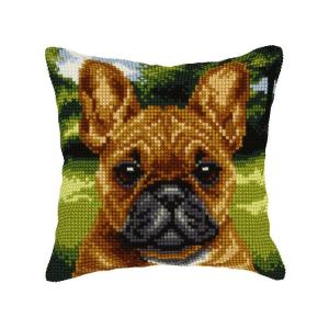 Tryckt Kuddfodral Bulldog 40x40 cm.