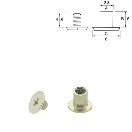Steele skruv 6/6 mm.5-pack