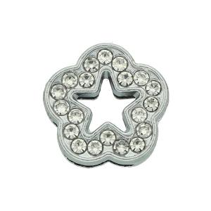 Slider Blomma Czech. Rhinestone. 15 mm.