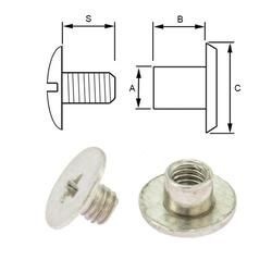 Steele Skruv 9/4 mm. 10-pack