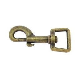 1 pc. Snap hook, 76 mm, antique brass