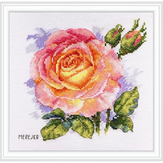 Broderi kit "ROS" 15x15 cm.