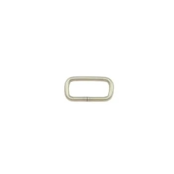 Rectangle loops, 14/6 mm, stainless steel (5pcs)