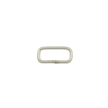 Rectangle loops, 17/7 mm, stainless steel (5pcs)