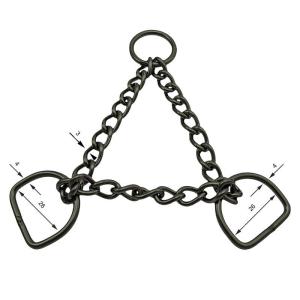 Halvstryp Stainless 21 cm Black Large