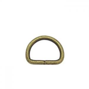 D-ringar 16 mm. 5-pack Antik mässing.