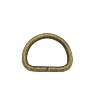 D-ringar 20 mm. 5-pack Antik mässing.