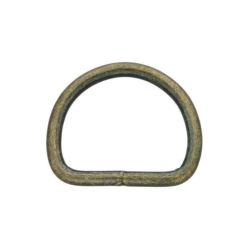 1 pkg. D-rings, 30 mm, antique brass (3 pcs)