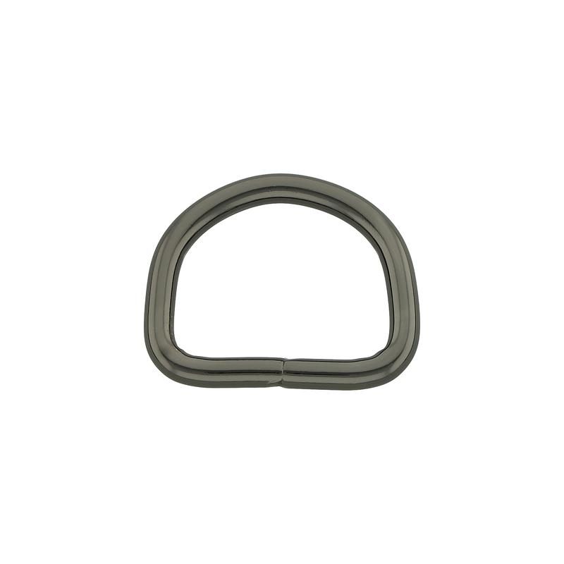 D-ring Svetsade 16 mm Gun metall 5-pack.