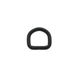 D-rings, 10 mm, black (5 pcs)