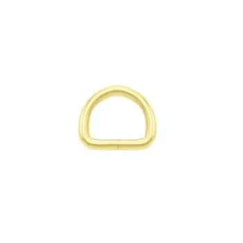 D-ring 10 mm. Brass plated. 5-pack.