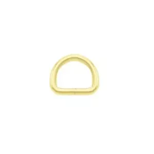 D-ring 10 mm. Brass plated. 5-pack.