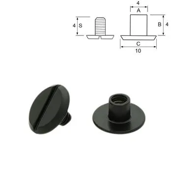 Screws, 4 mm, Matte black  5pcs